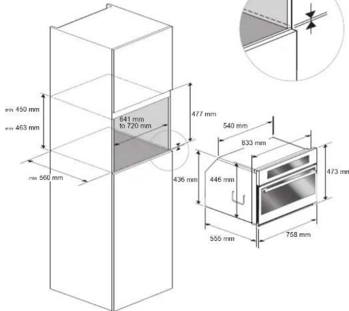 Fulgor Milano FCSO 4510 TEM - VANI DA INCASSO E DIMENSIONI 30" - 2