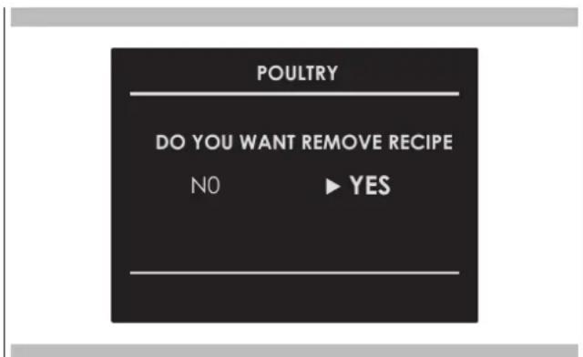 Fulgor Milano FCSO 4510 TEM - Cancelling a Personalized recipe: - 1