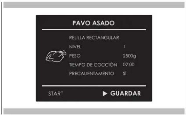 Fulgor Milano FCSO 4510 TEM - Guardar una receta personalizada: - 3