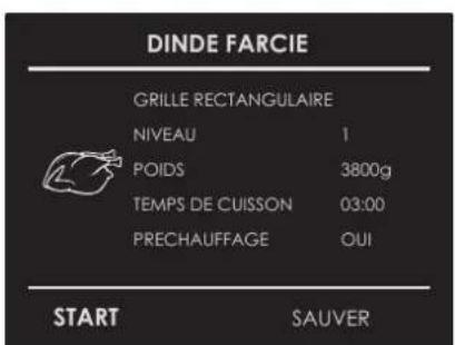 Fulgor Milano FCSO 4510 TEM - Sélectionner une recette déjà programmée : - 1