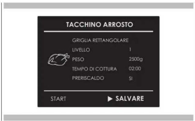 Fulgor Milano FCSO 4510 TEM - Salvare una ricetta personalizzata: - 3