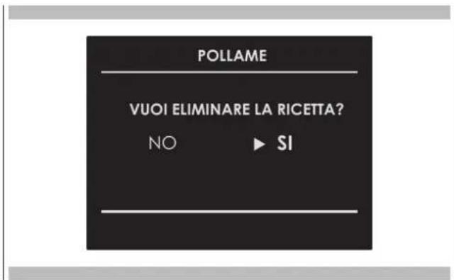 Fulgor Milano FCSO 4510 TEM - Cancellare una ricetta personalizzata: - 1