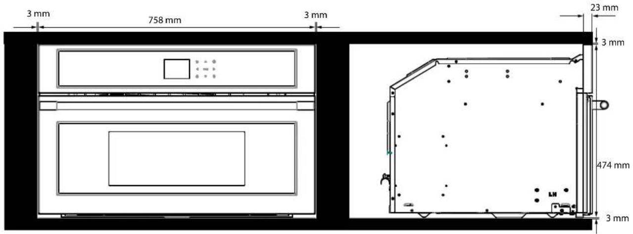 Fulgor Milano FCSO 4510 TEM - INSTALLATION DE MONTAGE ENCASTRÉ - 2