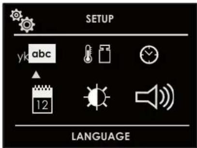 SETUP yk abc 12 LANGUAGE