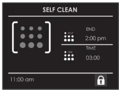 SELF CLEAN [ ] END 2:00 pm TIME 03:00 11:00 am