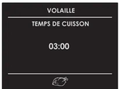 VOLAILLE TEMPS DE CUISSON 03:00