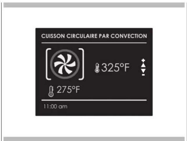 CUISSON CIRCULAIRE PAR CONVECTION 325°F 275°F 11:00 am