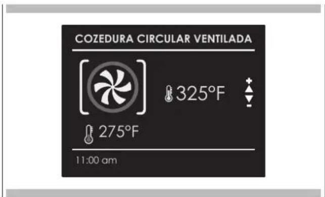 COZEDURA CIRCULAR VENTILADA 325°F 275°F 11:00 am