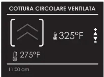 COTTURA CIRCOLARE VENTILATA 325°F 275°F 11:00 am