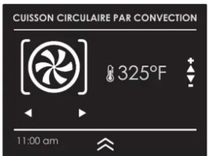 CUISSON CIRCULAIRE PAR CONVECTION 325°F 11:00 am