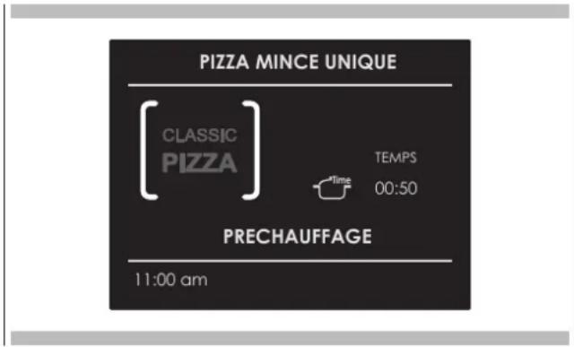 PIZZA MINCE UNIQUE CLASSIC PIZZA TEMPS 00:50 Time PRECHAUFFAGE 11:00 am