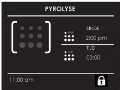 PYROLYSE [ ] EINDE 2:00 pm TIJD 03:00 11:00 am