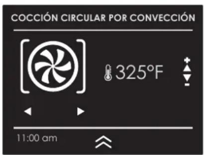 COCCIÓN CIRCULAR POR CONVECCIÓN 325°F 11:00 am