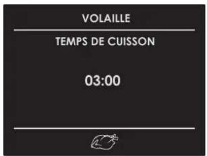 VOLAILLE TEMPS DE CUISSON 03:00