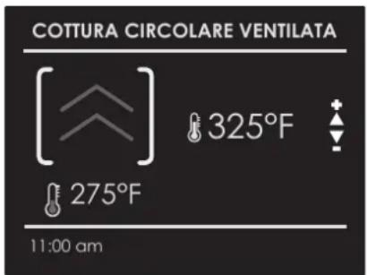 COTTURA CIRCOLARE VENTILATA 325°F 275°F 11:00 am
