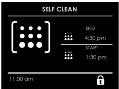 SELF CLEAN END 4:30 pm START 1:30 pm 11:00 am