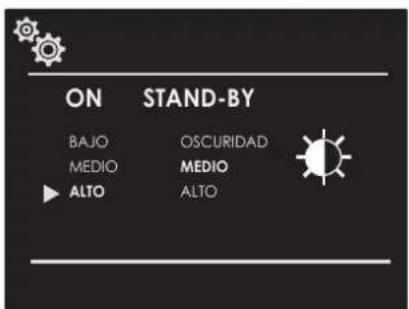 ON STAND-BY BAJO OSCURIDAD MEDIO MEDIO ALTO ALTO