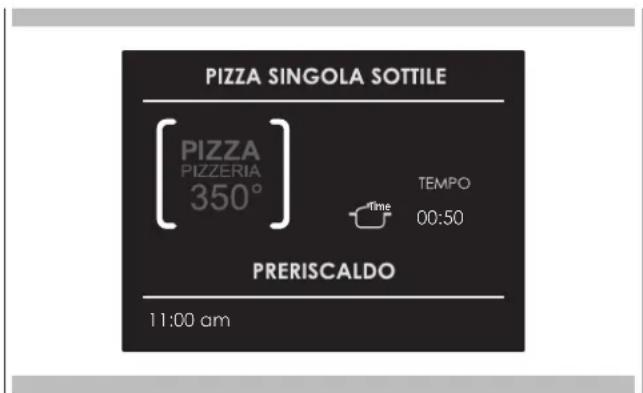 PIZZA SINGOLA SOTTILE [ PIZZA PIZZERIA 350° ] TEMP0 Time 00:50 PRERISCALDO 11:00 am