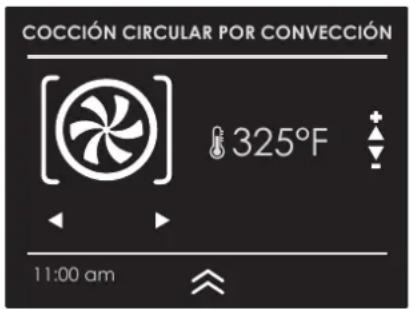 COCCIÓN CIRCULAR POR CONVECCIÓN 325°F 11:00 am