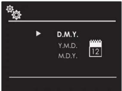 D.M.Y. Y.M.D. M.D.Y. 12