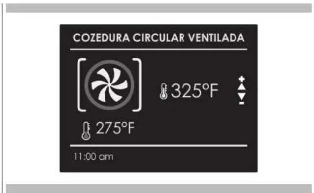 COZEDURA CIRCULAR VENTILADA 325°F 275°F 11:00 am