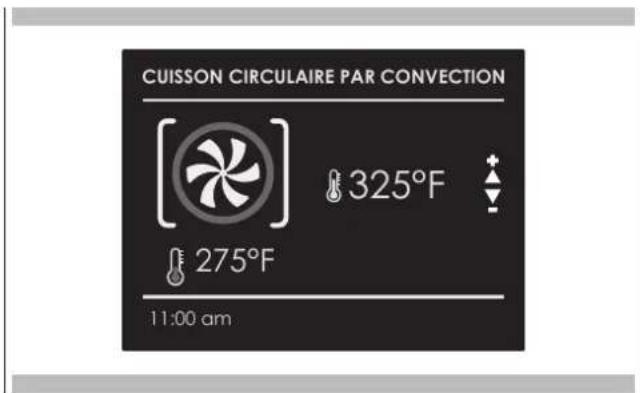 CUISSON CIRCULAIRE PAR CONVECTION 325°F 275°F 11:00 am