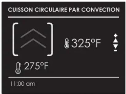CUISSON CIRCULAIRE PAR CONVECTION [ ] 325°F 275°F 11:00 am