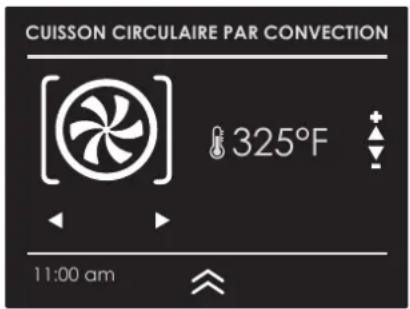 CUISSON CIRCULAIRE PAR CONVECTION 325°F 11:00 am