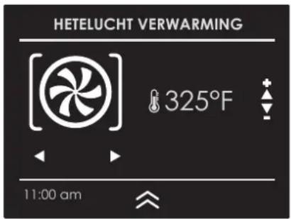 HETELUCHT VERWARMING 325°F 11:00 am