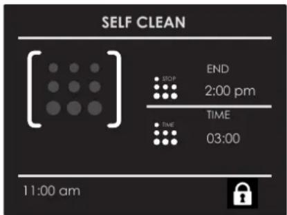 SELF CLEAN [ ] STOP END 2:00 pm TIME TIME 03:00 11:00 am
