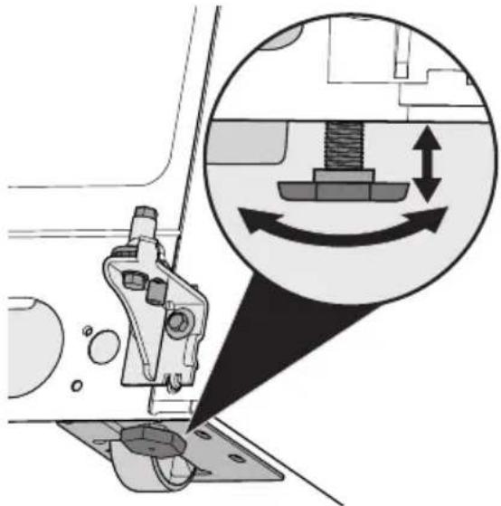 FRIGIDAIRE GRSC2352AD - To level the cabinet using the front rollers: - 1