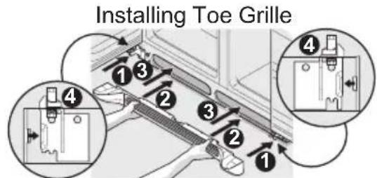 FRIGIDAIRE GRSC2352AD - To install toe grille - 1