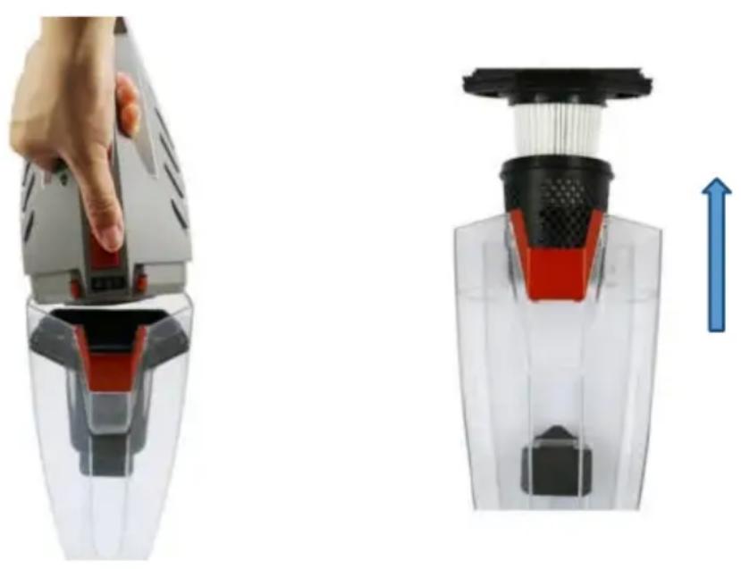 CONTINENTAL EDISON CEVCBSFPB - Nettoyage du compartiment à poussières et du filtre - 1