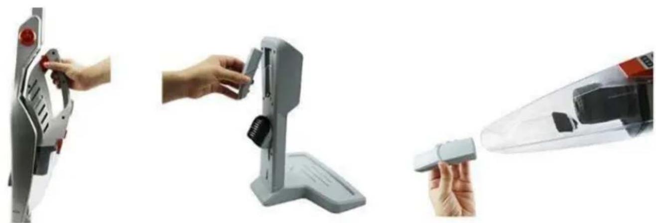 CONTINENTAL EDISON CEVCBSFPB - TO USE THE HANDHELD VACUUM CLEANER SEPARATELY - 1