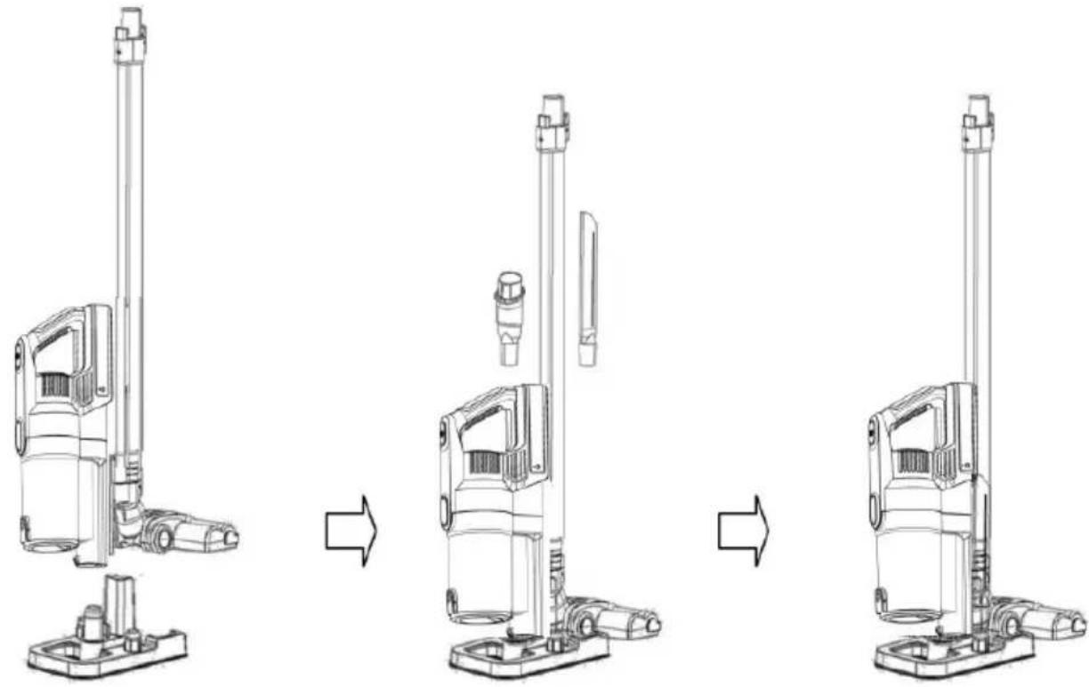CONTINENTAL EDISON CEVCSFBF - Assemblage de la brosse motorisée avec le tube et le bloc moteur - 4