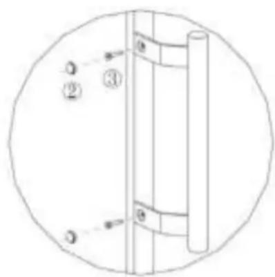 CONTINENTAL EDISON CECUF235NFW - Assembler la poignée de porte - 3