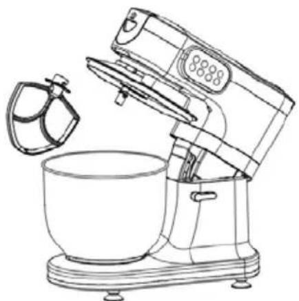 CONTINENTAL EDISON CEFM118G - Operation in Robotic Mixer Mode: Locking the mixing bowl - 4