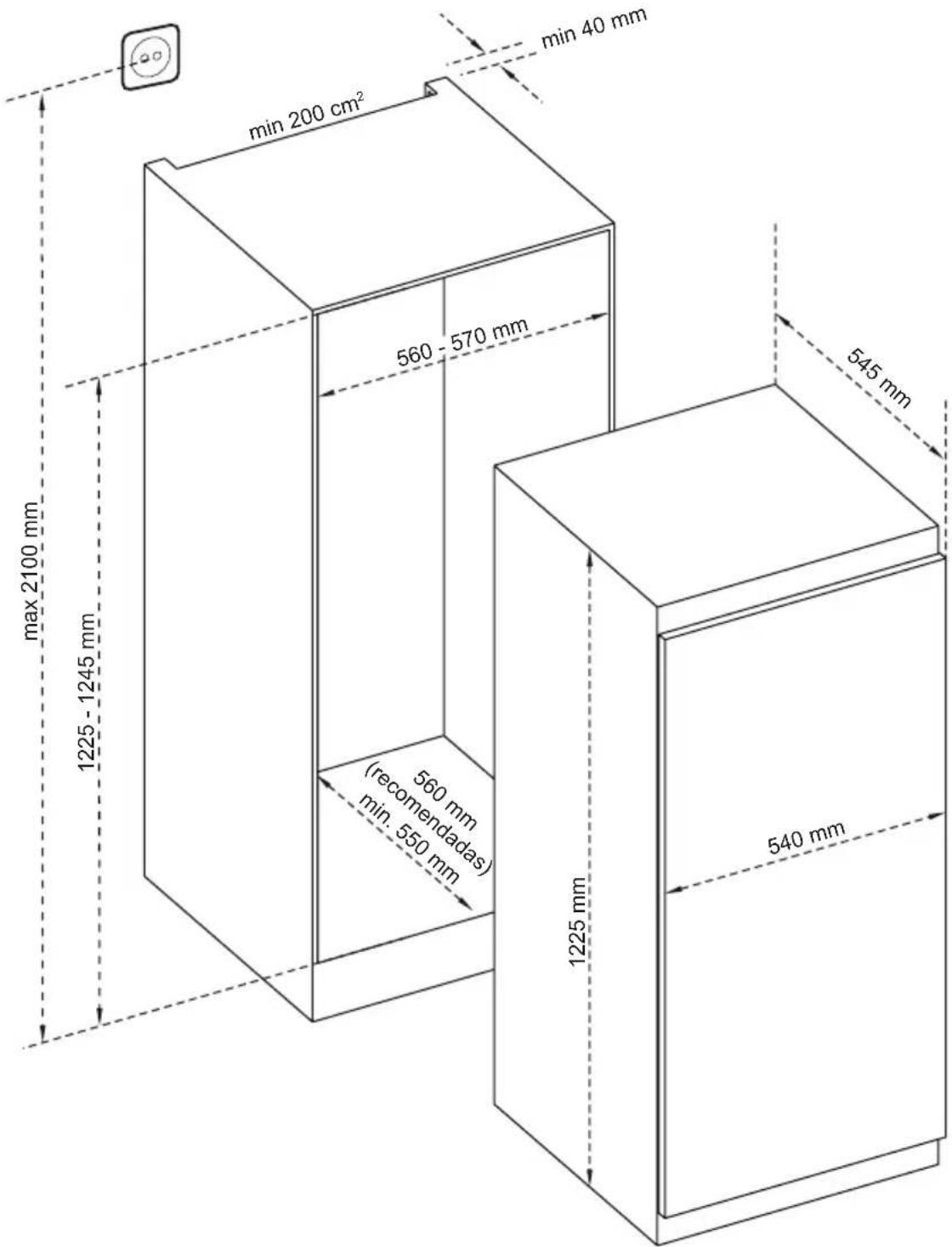 CONTINENTAL EDISON CE1DL204E1 - Dimensiones - 1
