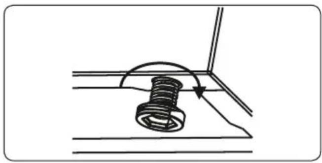 CONTINENTAL EDISON CECDF5060W2 - Adjusting the feet - 1