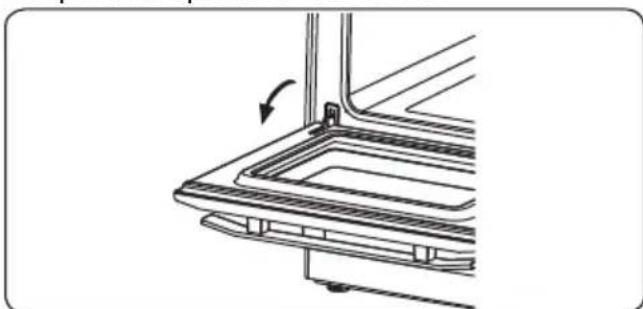 CONTINENTAL EDISON CECDF6060W - Rimozione dello sportello del forno - 1