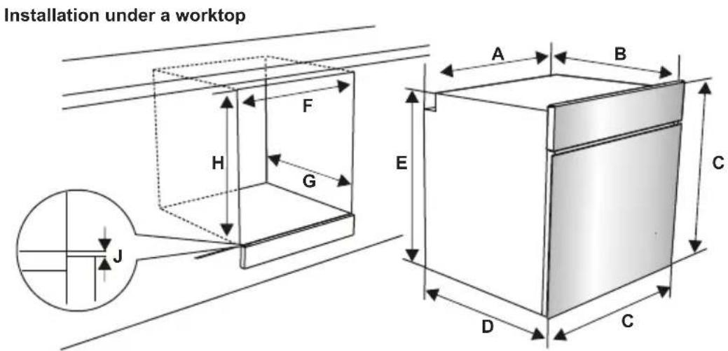 CONTINENTAL EDISON CEF78CB - Installation of the Oven - 1