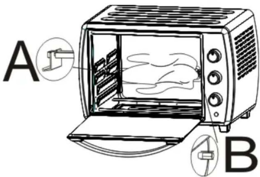 CONTINENTAL EDISON CEMF55B2 - Install the rotisserie in the oven - 1