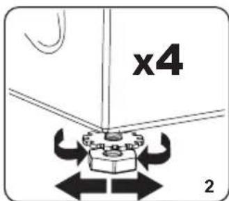 CONTINENTAL EDISON CELL712IW1 - Ajustement des pieds/ajustement des logements régibles - 2