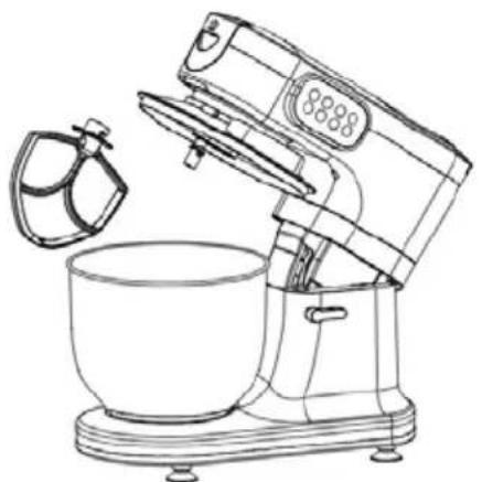 CONTINENTAL EDISON CEFM118N - Operation in Robotic Mixer Mode: Locking the mixing bowl - 4