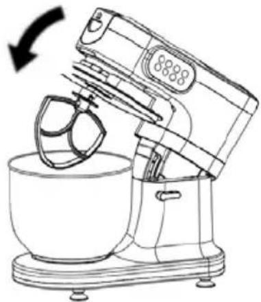 CONTINENTAL EDISON CEFM118N - Operation in Robotic Mixer Mode: Locking the mixing bowl - 5
