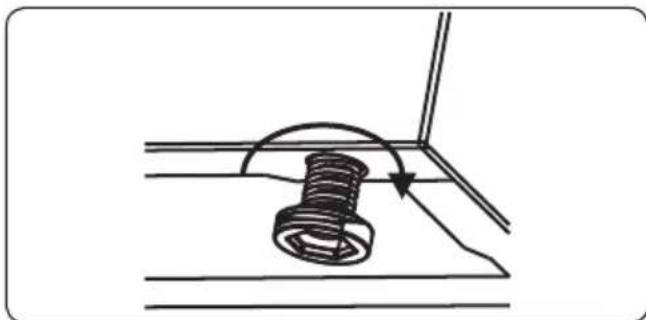CONTINENTAL EDISON CECDF6060IX - Adjusting the feet - 1