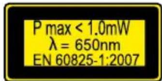 POWERFIX HG00304 - Farlig laserstråle - 2