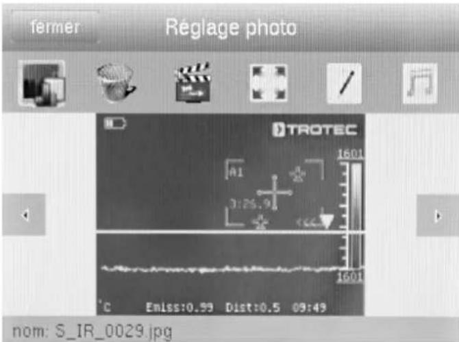 TROTEC XC300 - Sous-menu Prendre une photo - 1
