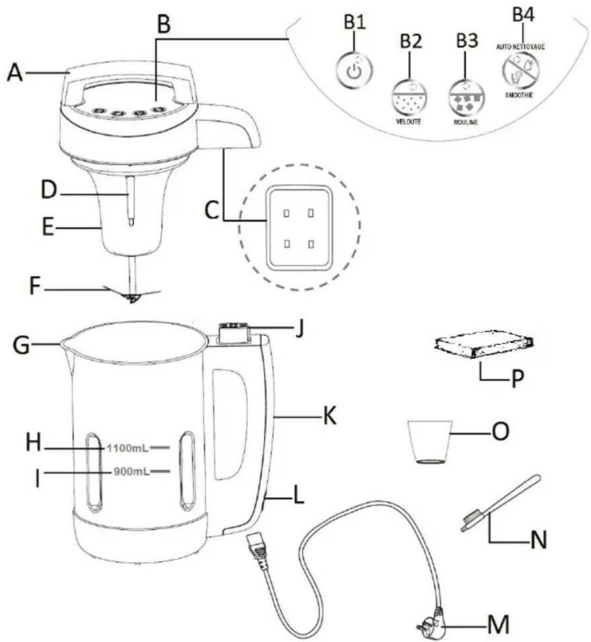 CONTINENTAL EDISON CEBC800BL - I - Description de l'appareil - 1