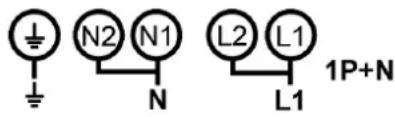 N2 N1 L2 L1 1P+N N L1